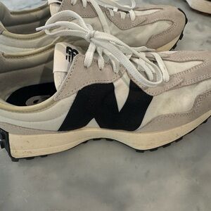 New Balance Beige and Black Athletic Shoes